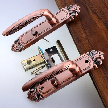 Bathroom door lock kitchen aisle solid wooden door single tongue handle lock without key 110mm antique copper antique brass lock
Bathroom door lock kitchen aisle solid wooden door single tongue handle lock without key 110mm antique copper antique brass lock
