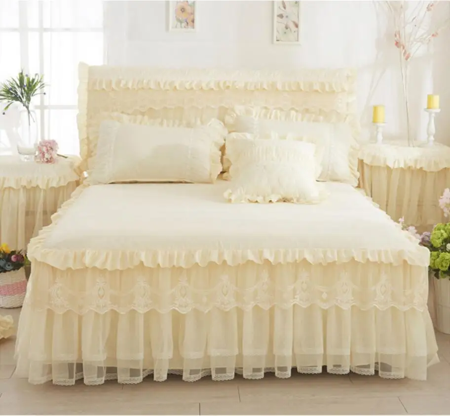 1 шт. кружевная наволочка для матраса и 2 шт.|bed skirt|lace bed skirtbed sheet skirt |