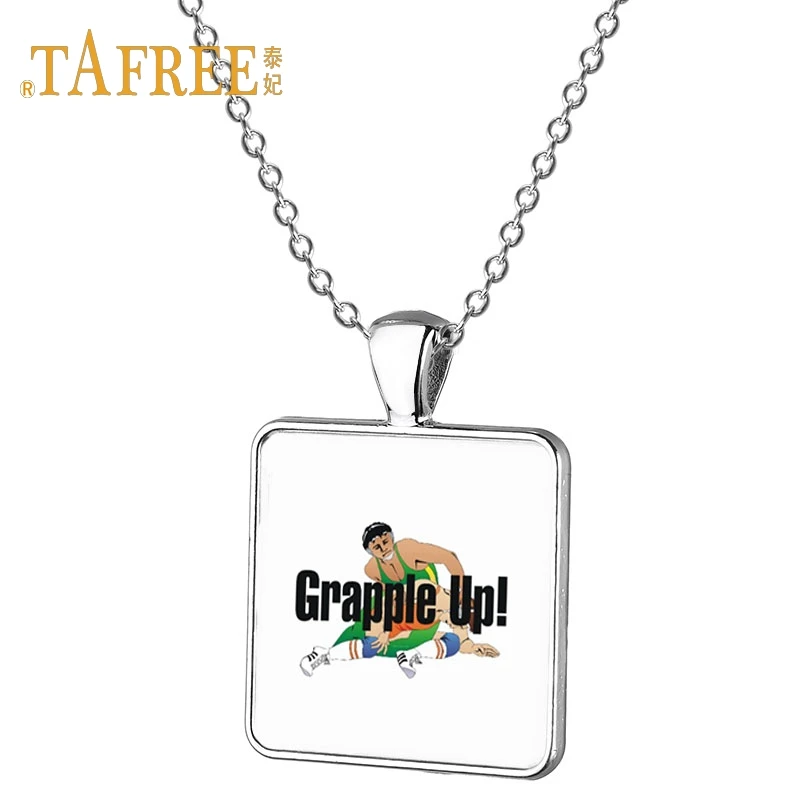 TAFREE Fashion Glass Cabochon Metal Pendant Necklace Wrestling Square Necklace Exciting movement project Men gift jewelry WR59
TAFREE Fashion Glass Cabochon Metal Pendant Necklace Wrestling Square Necklace Exciting movement project Men gift jewelry WR59
