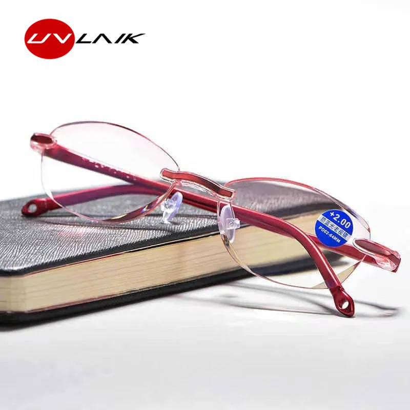 UVLAIK Anti Blu Light Reading Glasses Rimless Presbyopia Memory Hyperopia Frameless Magnifier Eyewear +1.0,+1.5,+2.0,+2.5,+3.0
UVLAIK Anti Blu Light Reading Glasses Rimless Presbyopia Memory Hyperopia Frameless Magnifier Eyewear +1.0,+1.5,+2.0,+2.5,+3.0