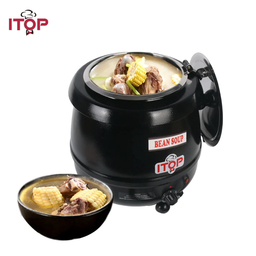 ITOP Electric Hot Plates Big Capacity 10L Soup Pot Food Warmer Adjustable Temperature Food Container For buffet Restaurant
ITOP Electric Hot Plates Big Capacity 10L Soup Pot Food Warmer Adjustable Temperature Food Container For buffet Restaurant