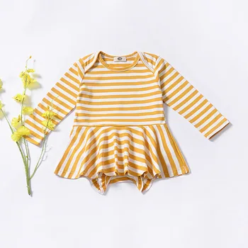 Summer 2019 Baby Rompers for Girls Long Sleeve Yellow Stripes Baby Boy Romper Overalls for Girls Body for Newborns Kid Clothes
Summer 2019 Baby Rompers for Girls Long Sleeve Yellow Stripes Baby Boy Romper Overalls for Girls Body for Newborns Kid Clothes