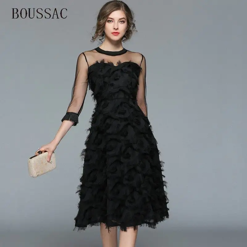 summer women sexy mesh black dress fashion Spring Autumn hollow out dresses tassel feather casual slim vintage party vestidos
summer women sexy mesh black dress fashion Spring Autumn hollow out dresses tassel feather casual slim vintage party vestidos