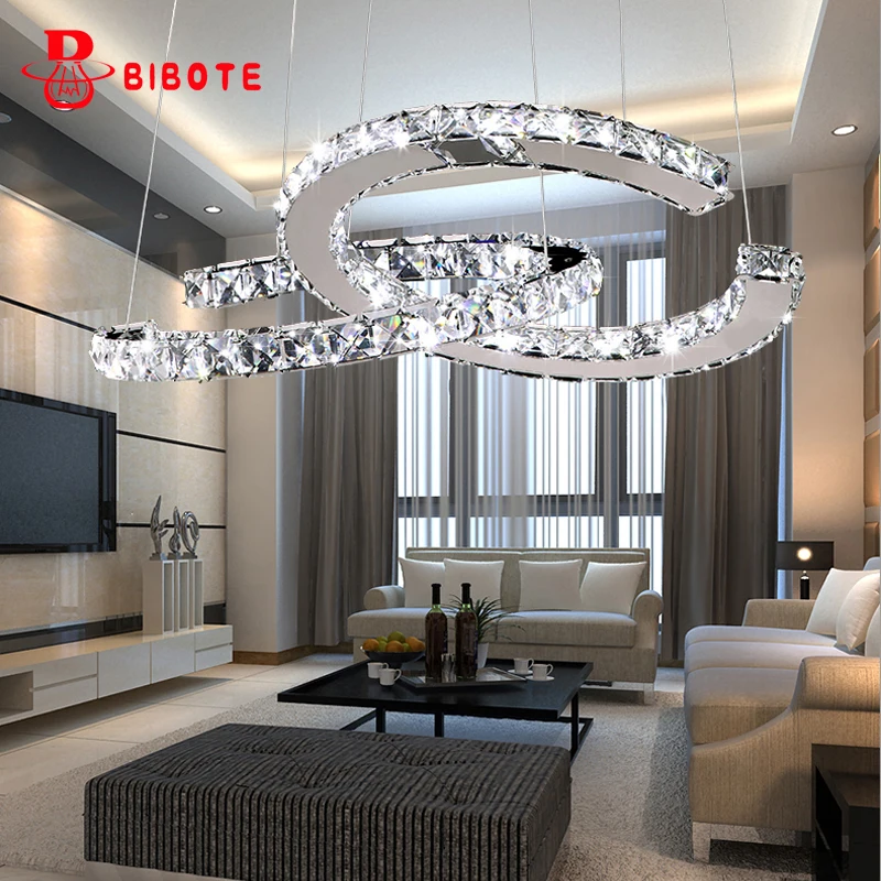 Modern Led Pendant Lights Stainless Steel Crystal Ring Hanging Indoor Lamp For Living Dining Room Bedroom Lustre Fixture Light
Modern Led Pendant Lights Stainless Steel Crystal Ring Hanging Indoor Lamp For Living Dining Room Bedroom Lustre Fixture Light