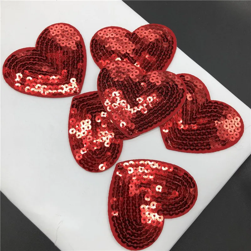 5Pcs Glitter Red Heart Applique Clothing Embroidery Patch Fabric Sticker Iron On Patch Craft Sewing Repair Embroidered 7X6cm
5Pcs Glitter Red Heart Applique Clothing Embroidery Patch Fabric Sticker Iron On Patch Craft Sewing Repair Embroidered 7X6cm