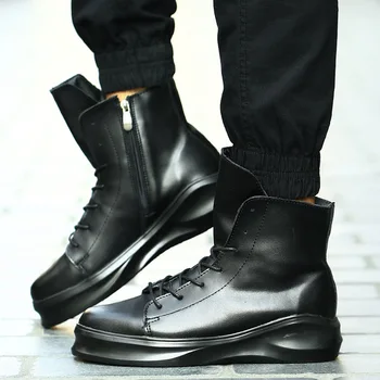 2019 Hip hop Fashion spring Men martin Boots lace up Dress Shoes Dancing Footwear Platform High Top Sneakers military boots
2019 Hip hop Fashion spring Men martin Boots lace up Dress Shoes Dancing Footwear Platform High Top Sneakers military boots