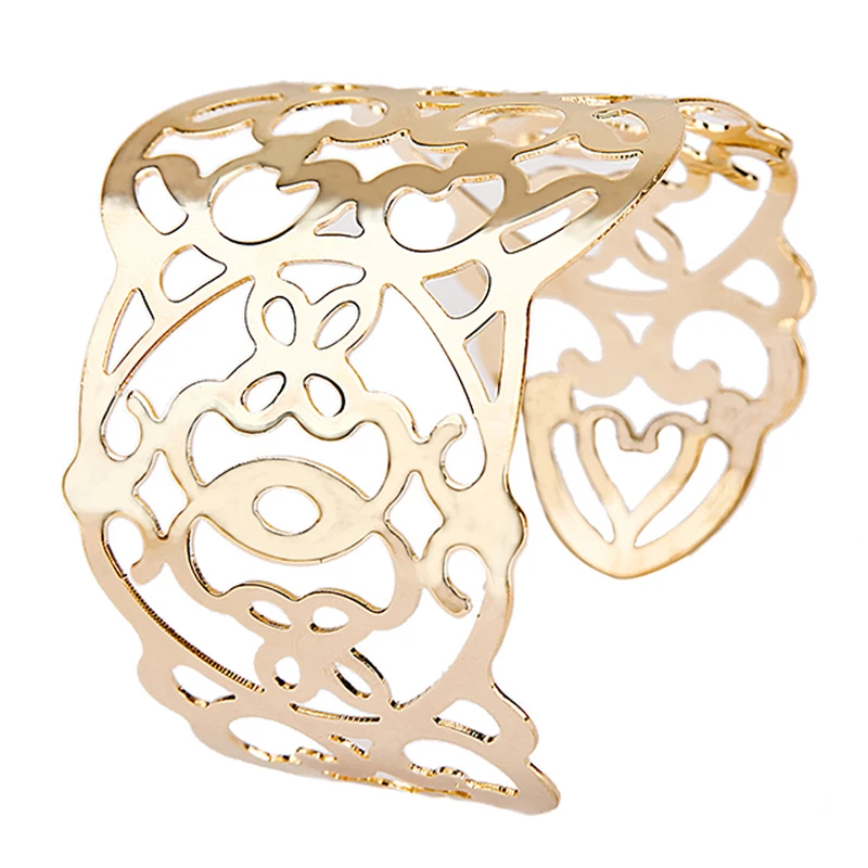 2019 Luxury Fashion Women's Punk Wide Gold Color Hollow Charm Cuff Bangle Bracelet Jewelry bracelet manchette femme pulseira
2019 Luxury Fashion Women's Punk Wide Gold Color Hollow Charm Cuff Bangle Bracelet Jewelry bracelet manchette femme pulseira