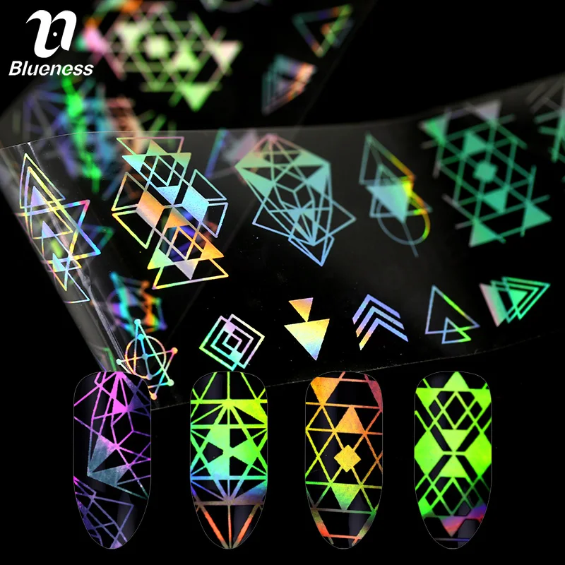 Blueness 1Roll Geometric Pattern Design Laser Holographic Nail Transfer Stickers Nails Art Decorations Starry Decals Manicure
Blueness 1Roll Geometric Pattern Design Laser Holographic Nail Transfer Stickers Nails Art Decorations Starry Decals Manicure