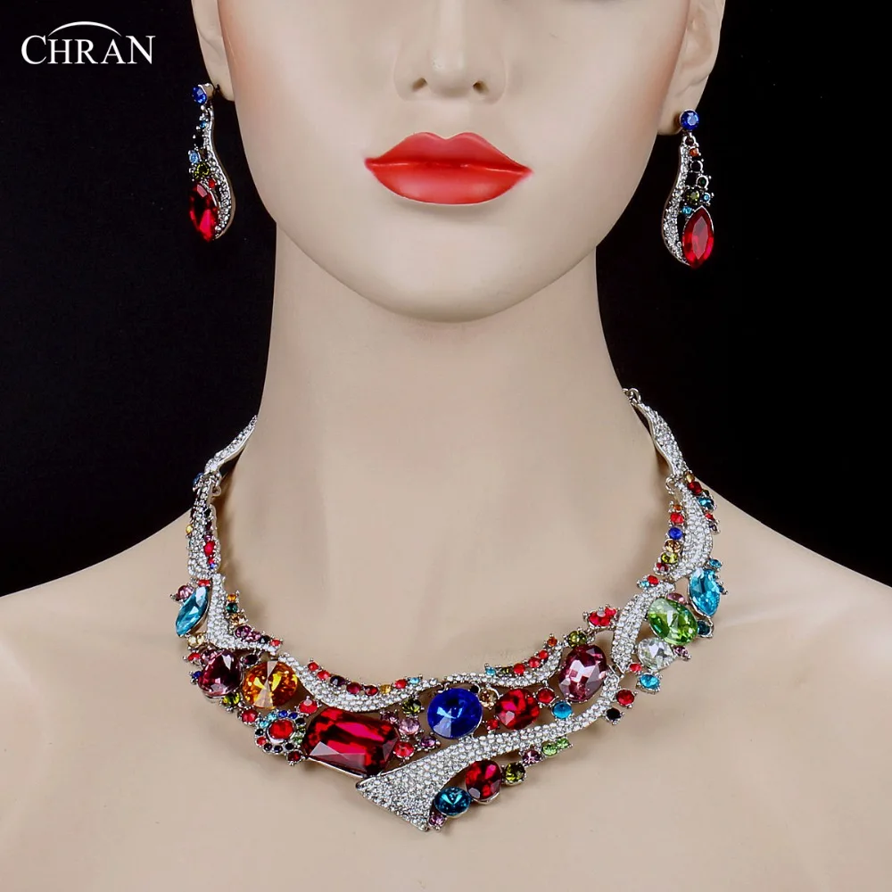 CHRAN Rhodium Plated Crystal Wedding Jewelry Set Promotion Fashion Women Accessories Ladies Gifts Costume Bridal Jewelry Set
CHRAN Rhodium Plated Crystal Wedding Jewelry Set Promotion Fashion Women Accessories Ladies Gifts Costume Bridal Jewelry Set