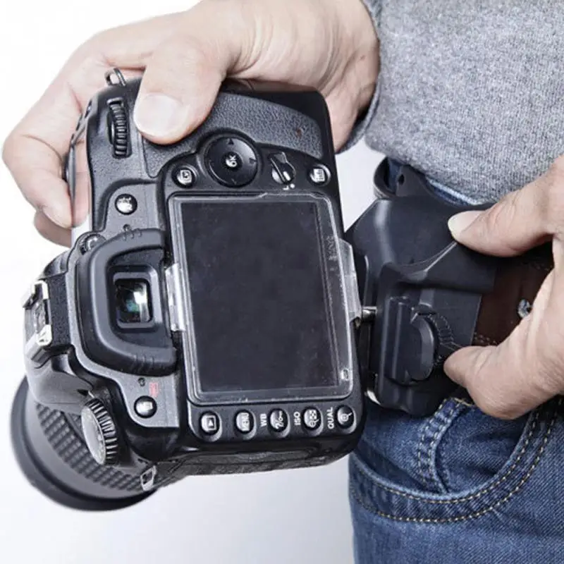 1Pcs Black Camera Quick Belt Buckle Holster Waist Mount Hanger Clip for Canon Nikon Sony
1Pcs Black Camera Quick Belt Buckle Holster Waist Mount Hanger Clip for Canon Nikon Sony