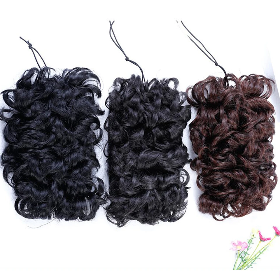 AOSI Synthetic Hair Chignon Clip in Hair Extensions Black Brown Blond Mix Color Hair Bun Pad Curly Chignon Hairpieces
AOSI Synthetic Hair Chignon Clip in Hair Extensions Black Brown Blond Mix Color Hair Bun Pad Curly Chignon Hairpieces