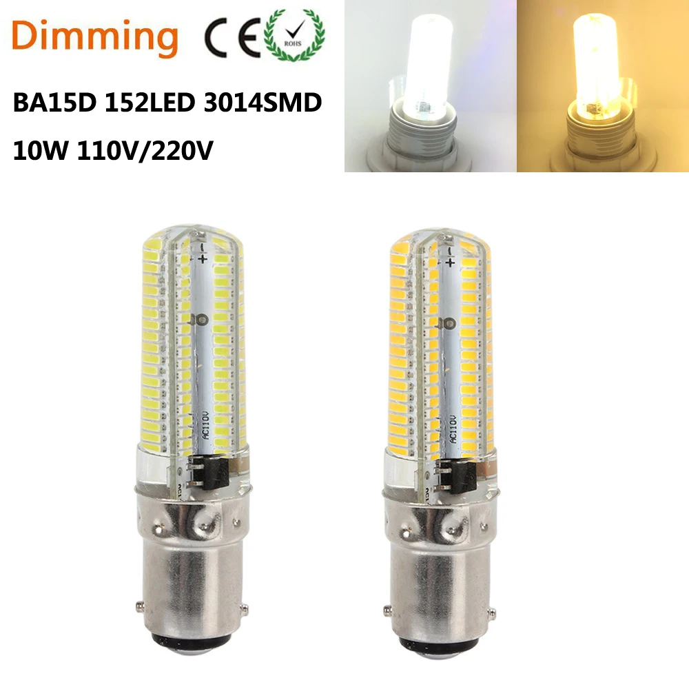 New Dimmable BA15D LED Bulb 152LEDs SMD3014 BA15d LED lamp 110V 220V 230V Ultra brigh LED light mini LED high lumen 5pcs/lot
New Dimmable BA15D LED Bulb 152LEDs SMD3014 BA15d LED lamp 110V 220V 230V Ultra brigh LED light mini LED high lumen 5pcs/lot