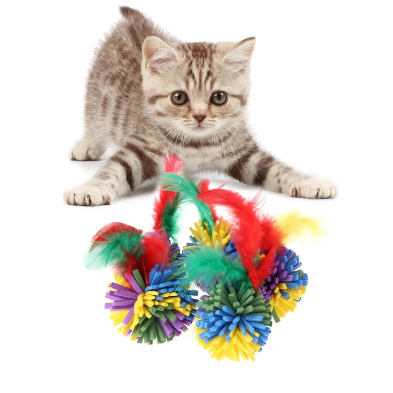 NEW 5pcs Cat Toys EVA Flower Ball Dogs Puppy Kitten Interactive Funny With Feather
NEW 5pcs Cat Toys EVA Flower Ball Dogs Puppy Kitten Interactive Funny With Feather