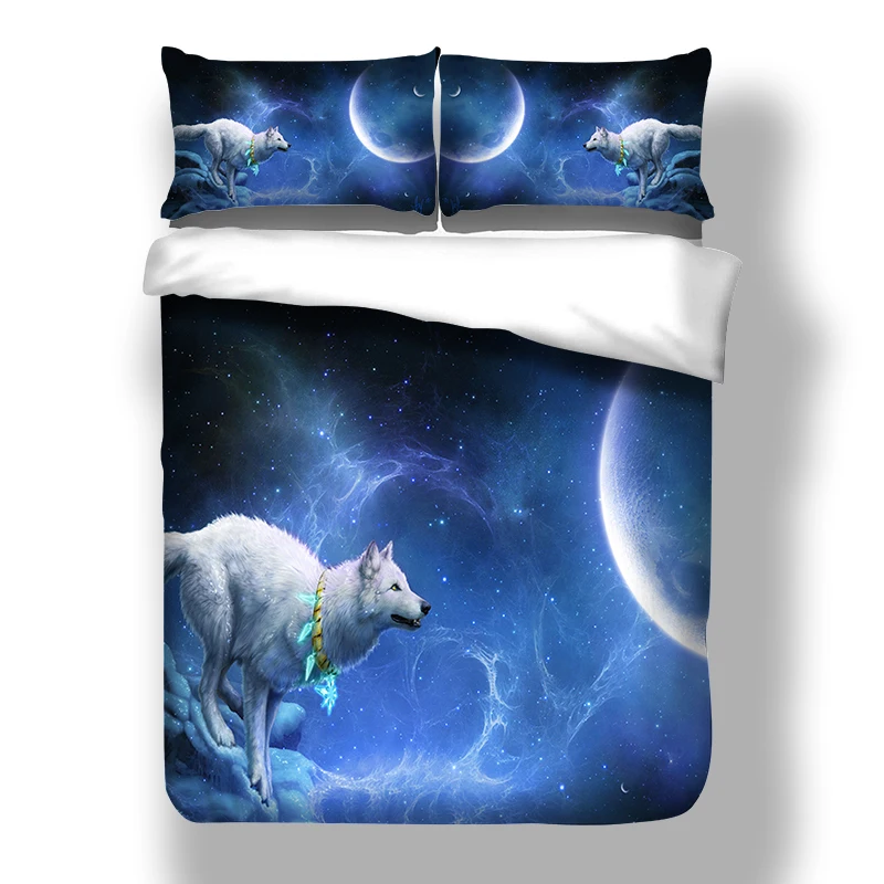 Wongsbedding White Wolf Duvet Cover Set HD Print Animal Bedding Set Twin Full Queen King Size 3PCS Bedding
Wongsbedding White Wolf Duvet Cover Set HD Print Animal Bedding Set Twin Full Queen King Size 3PCS Bedding