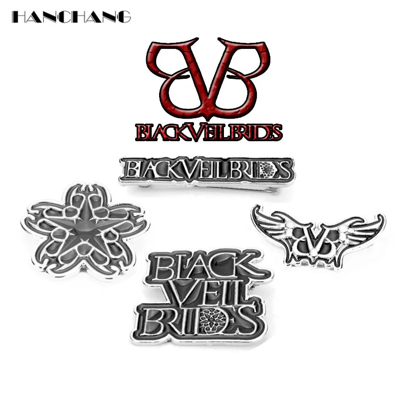 HANCHANG Rock Music Black Veil Brides Brooches Pins BVB Logo enamel pin Brooch Music Lover Breastpin Accessories Jewelry
HANCHANG Rock Music Black Veil Brides Brooches Pins BVB Logo enamel pin Brooch Music Lover Breastpin Accessories Jewelry