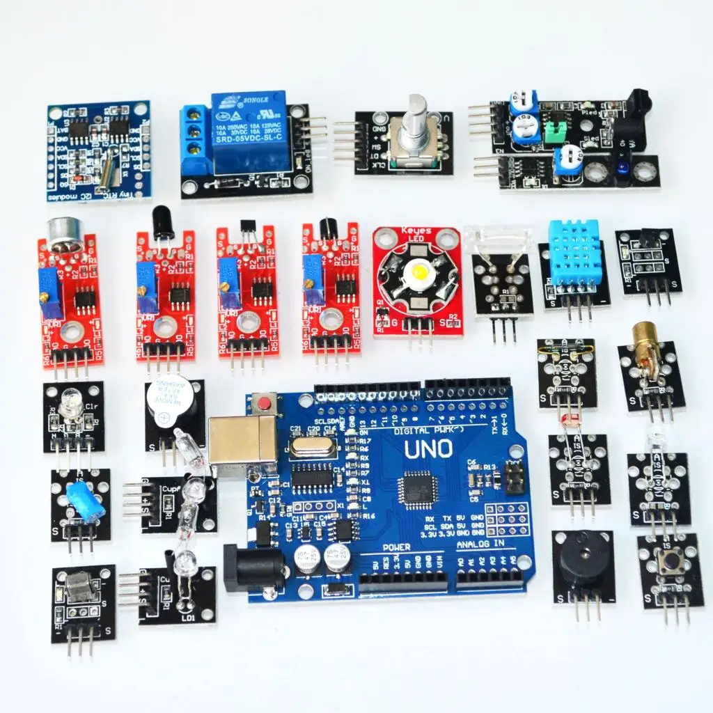 

24 IN 1 SENSOR KITS HIGH-QUALITY with UNO R3 board (Works with Official Boards)