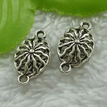 120 pieces antique silver flower hollow connectors 25x13mm #2717 
120 pieces antique silver flower hollow connectors 25x13mm #2717