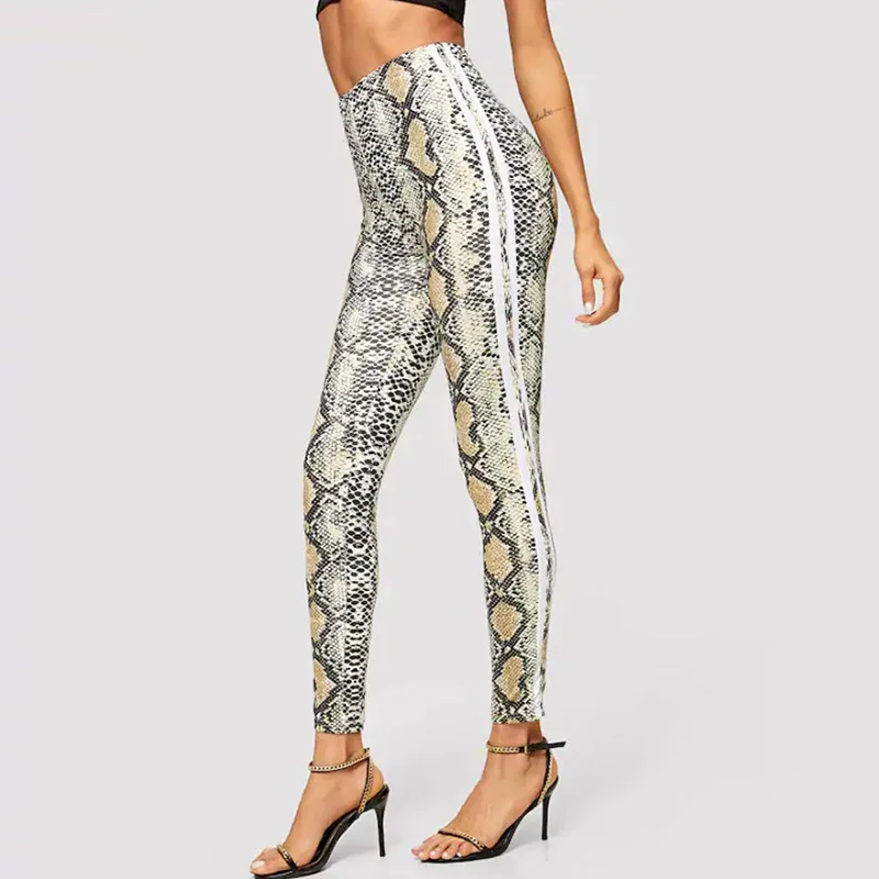 2019 New Summer Side Striped Snake Skin Pattern Pants Camo Elastic Waist Pockets Ladies Casual Streetwear Fashion Trousers Mujer
2019 New Summer Side Striped Snake Skin Pattern Pants Camo Elastic Waist Pockets Ladies Casual Streetwear Fashion Trousers Mujer