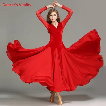 Dancer's Vitality Latin Dance Dress V Collar Long Sleeves Lotus Skirt For Salsa Samba Tango Latin Costume Competition Dress
Dancer's Vitality Latin Dance Dress V Collar Long Sleeves Lotus Skirt For Salsa Samba Tango Latin Costume Competition Dress