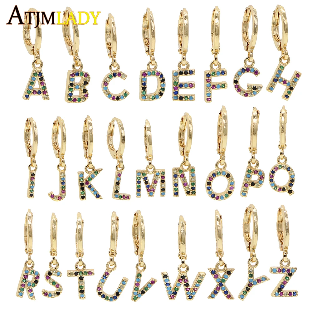 Earrings Aretes Brinco 1pc Letter Alphabet Earring 26 Initial Customize Personalized Jewelry Rainbow Colorful Cz Paved Earrs
Earrings Aretes Brinco 1pc Letter Alphabet Earring 26 Initial Customize Personalized Jewelry Rainbow Colorful Cz Paved Earrs