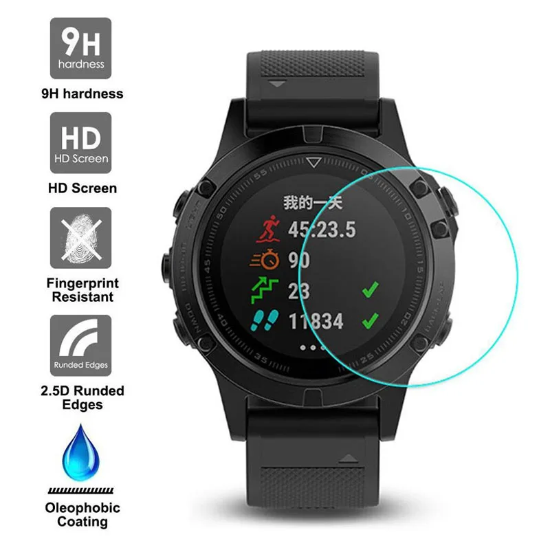 9H полное покрытие Закаленное стекло Защитная пленка для экрана Garmin Fenix 5 Fenix5 5S