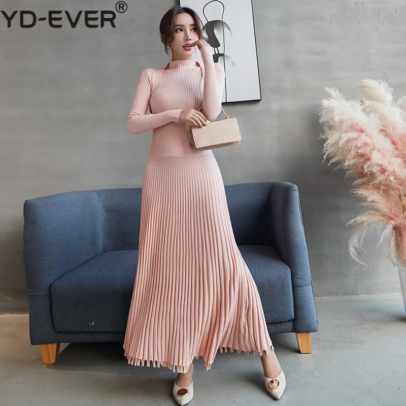 High Quality 2018 Autumn Winter Long Knitting Dress Fashion Women Pink Stand Collar Slim Thicken Warm Sweater Pleated Dress
High Quality 2018 Autumn Winter Long Knitting Dress Fashion Women Pink Stand Collar Slim Thicken Warm Sweater Pleated Dress