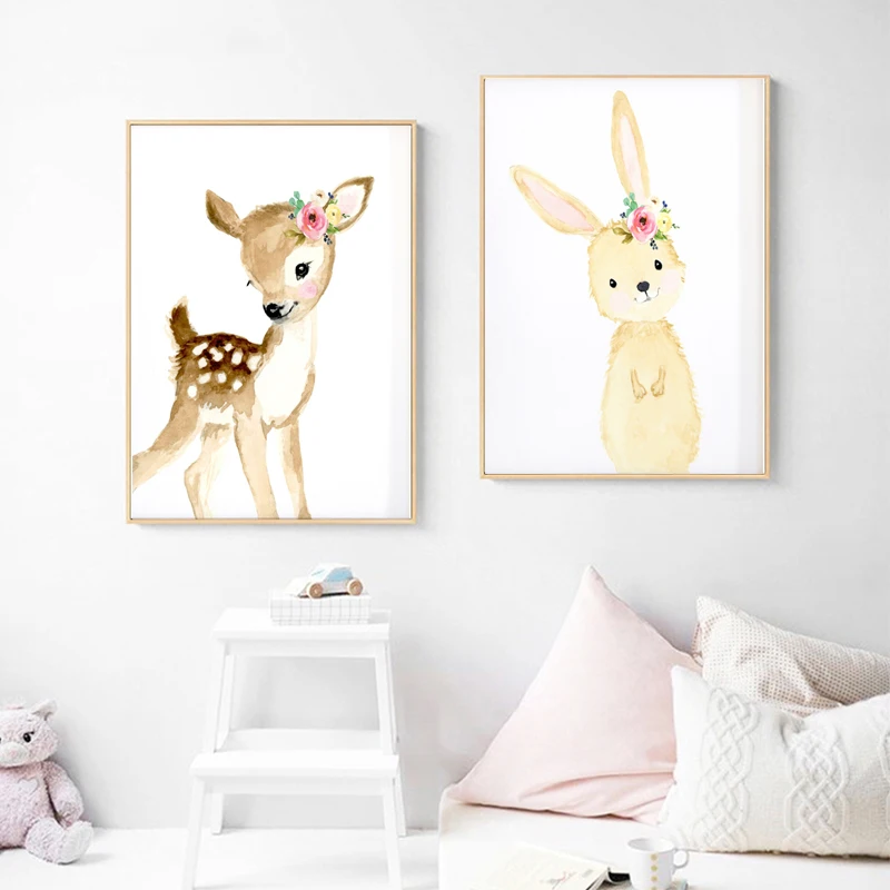 Animals Rabbit Flower Baby Room Wall Art Canvas Painting Nursery Nordic Poster Cartoon Wall Pictures For Living Room Unframed
Animals Rabbit Flower Baby Room Wall Art Canvas Painting Nursery Nordic Poster Cartoon Wall Pictures For Living Room Unframed