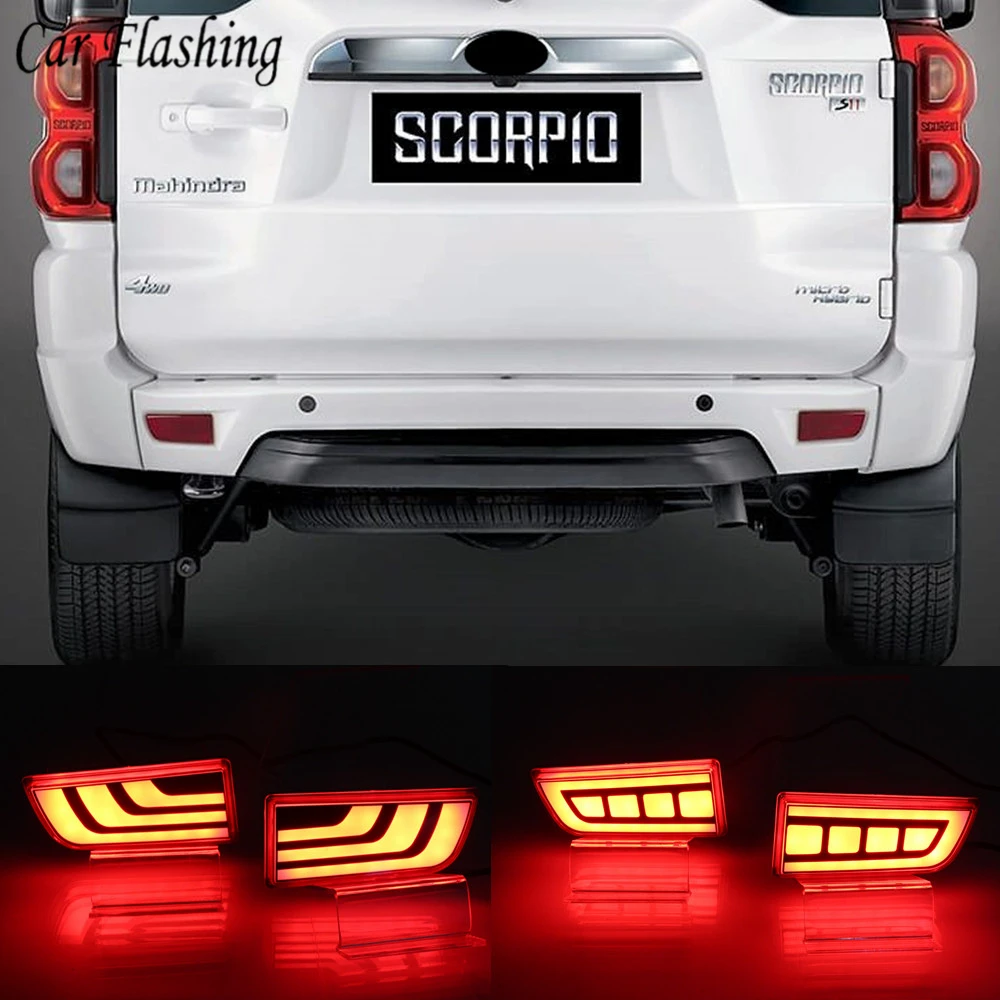 Car flashing 2PCS Multi-function LED Reflector Lamp Rear Fog Lamp Rear Bumper Light Brake Light For Mahindra Scorpio 2018 2019
Car flashing 2PCS Multi-function LED Reflector Lamp Rear Fog Lamp Rear Bumper Light Brake Light For Mahindra Scorpio 2018 2019