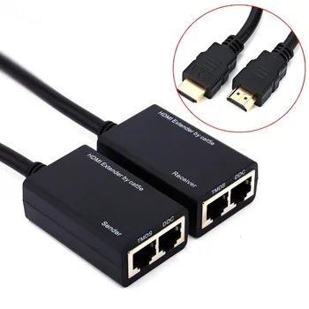 HDMI Extender Over RJ45 CAT5e CAT6 Cable UTP LAN Ethernet Balun Extender Repeater Cable
HDMI Extender Over RJ45 CAT5e CAT6 Cable UTP LAN Ethernet Balun Extender Repeater Cable