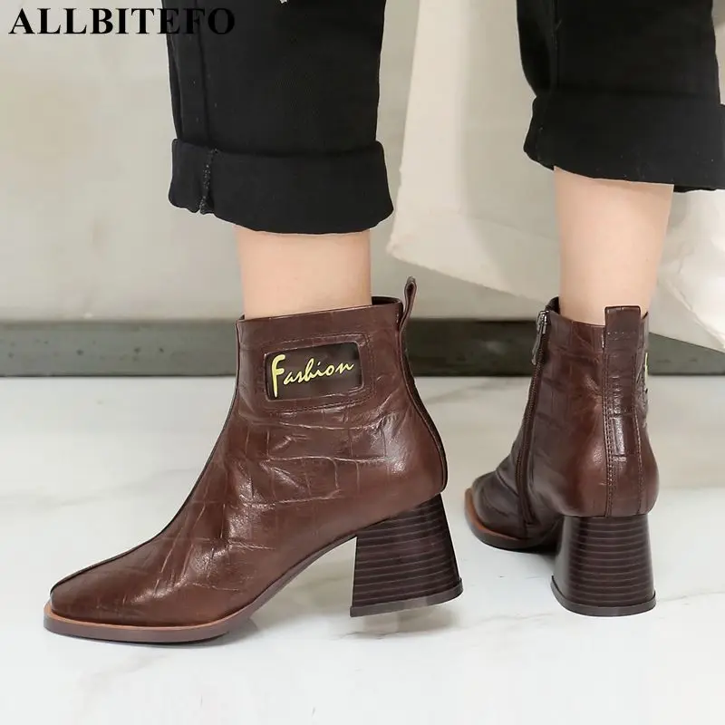 ALLBITEFO large size:34-43 genuine leather high heels women boots high quality ankle boots for women martin boots girls shoes
ALLBITEFO large size:34-43 genuine leather high heels women boots high quality ankle boots for women martin boots girls shoes