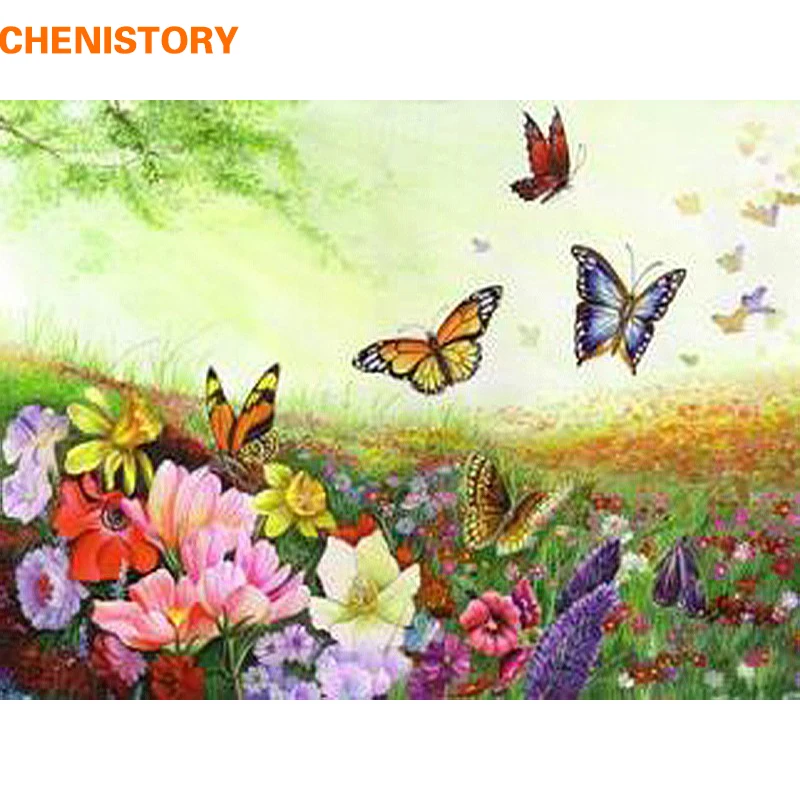 CHENISTORY Colorful Flower And Butterfly DIY Painting By Numbers Kits Color Painting By Numbers With Wood Frame For Unique Gift
CHENISTORY Colorful Flower And Butterfly DIY Painting By Numbers Kits Color Painting By Numbers With Wood Frame For Unique Gift