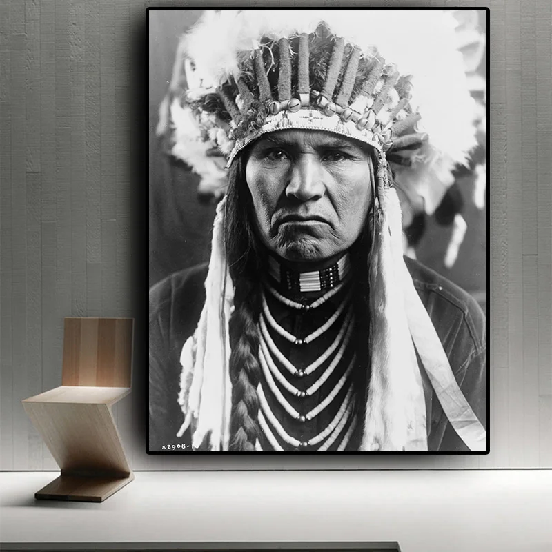 Native Indian Oil Painting on Canvas Black and White Posters and Prints Scandinavian Wall Art Picture for living room
Native Indian Oil Painting on Canvas Black and White Posters and Prints Scandinavian Wall Art Picture for living room
