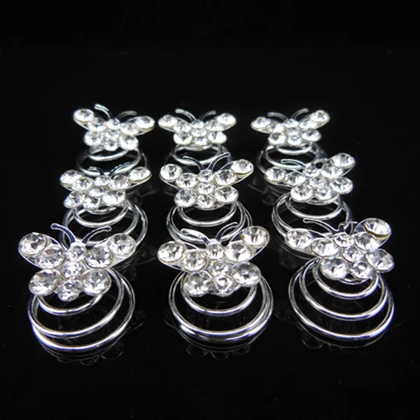 100 Pcs 2015 NEW Butterfly Bridal Wedding Prom Crystal Rhinestone Twists Spins Hair Pins Hair Accessory
100 Pcs 2015 NEW Butterfly Bridal Wedding Prom Crystal Rhinestone Twists Spins Hair Pins Hair Accessory