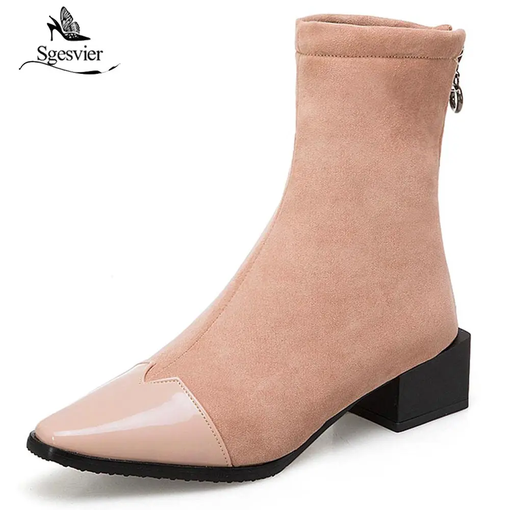 Sgesvier 2018 Zipper High Heels Woman Shoes Women Boots Fashion Flock 3 Colors Lady Footwear Winter Boots Big Size 34-43 OX713
Sgesvier 2018 Zipper High Heels Woman Shoes Women Boots Fashion Flock 3 Colors Lady Footwear Winter Boots Big Size 34-43 OX713