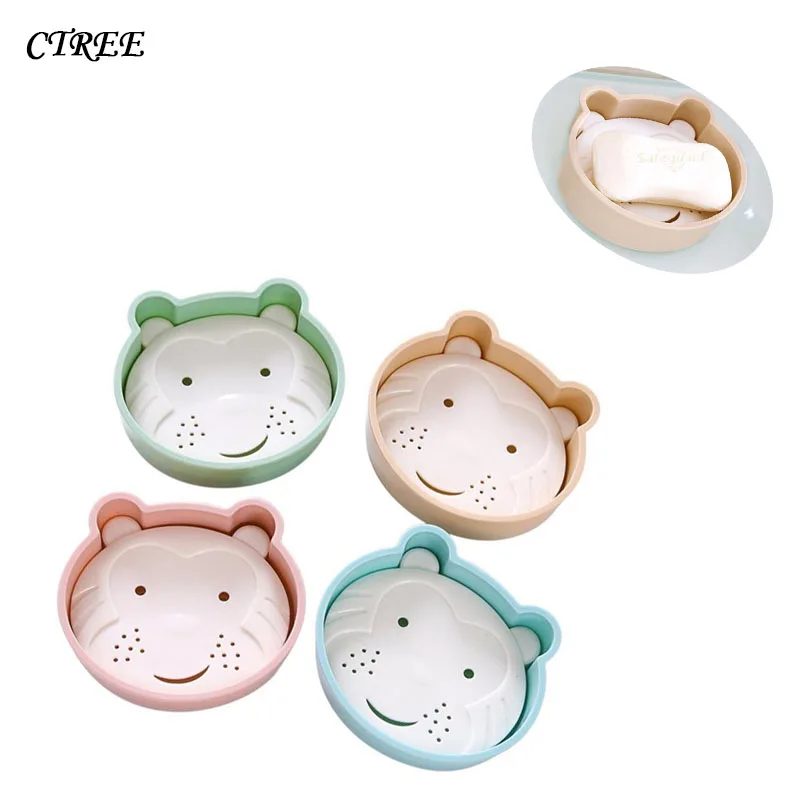 CTREE Hot Selling Soap Dish Cute Cartoon Bear Case Holder Wash Double layer Shower Home Bathroom Accessories Set Soap Dish C37
CTREE Hot Selling Soap Dish Cute Cartoon Bear Case Holder Wash Double layer Shower Home Bathroom Accessories Set Soap Dish C37