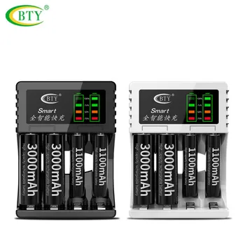

BTY-C704A3 AA AAA Ni-MH Ni-CD Battery Charger Universel 4 Slots LED Affichage Intelligent Chargeur de Batterie pour