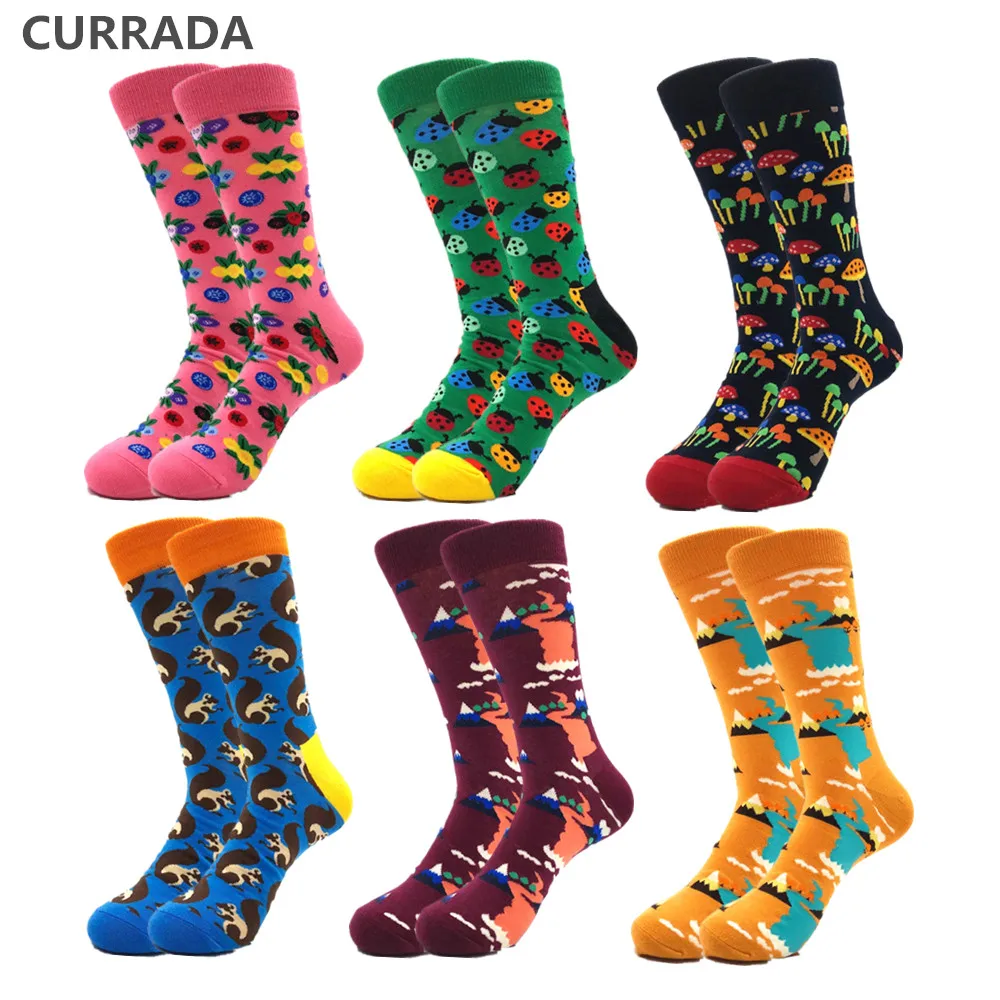 6pairs/lot Colorful Casual Mens Happy Socks High Quality Combed Cotton Socks Plant animal Cartoon Designs Funny compression sock
6pairs/lot Colorful Casual Mens Happy Socks High Quality Combed Cotton Socks Plant animal Cartoon Designs Funny compression sock
