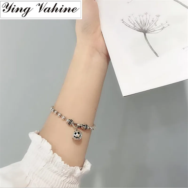 ying Vahine Lucky Gift 100% 925 Sterling Silver Handmade Thai Silver Smiling Face Pendant Charm Bracelets for Women
ying Vahine Lucky Gift 100% 925 Sterling Silver Handmade Thai Silver Smiling Face Pendant Charm Bracelets for Women