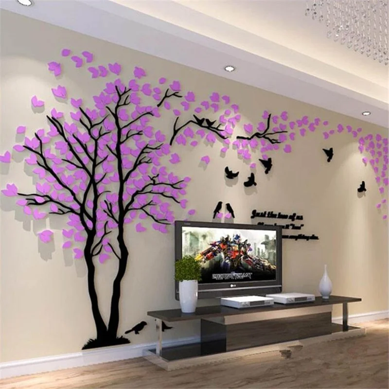 Leaves Birds Crystal Three-dimensional Tree Wall Stickers Acrylic Sofa Wall Stickers Decor For Home DIY Self-adhesive Removable
Leaves Birds Crystal Three-dimensional Tree Wall Stickers Acrylic Sofa Wall Stickers Decor For Home DIY Self-adhesive Removable