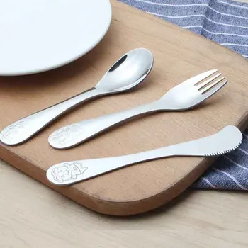 3Pcs Cartoon Carved Piggy Handle Stainless Steel Kids Spoons Forks Knife Baby Feeding Tableware Kids Toddler Dishes Dinnerware
3Pcs Cartoon Carved Piggy Handle Stainless Steel Kids Spoons Forks Knife Baby Feeding Tableware Kids Toddler Dishes Dinnerware