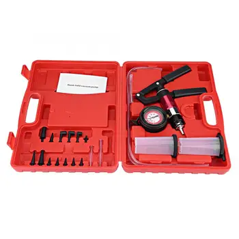 Auto Hnad Held Vacuum Pump Pressure Tester Kit Brake Bleeder Test Tool Set with Adapters Brake Bleeder Tool
Auto Hnad Held Vacuum Pump Pressure Tester Kit Brake Bleeder Test Tool Set with Adapters Brake Bleeder Tool