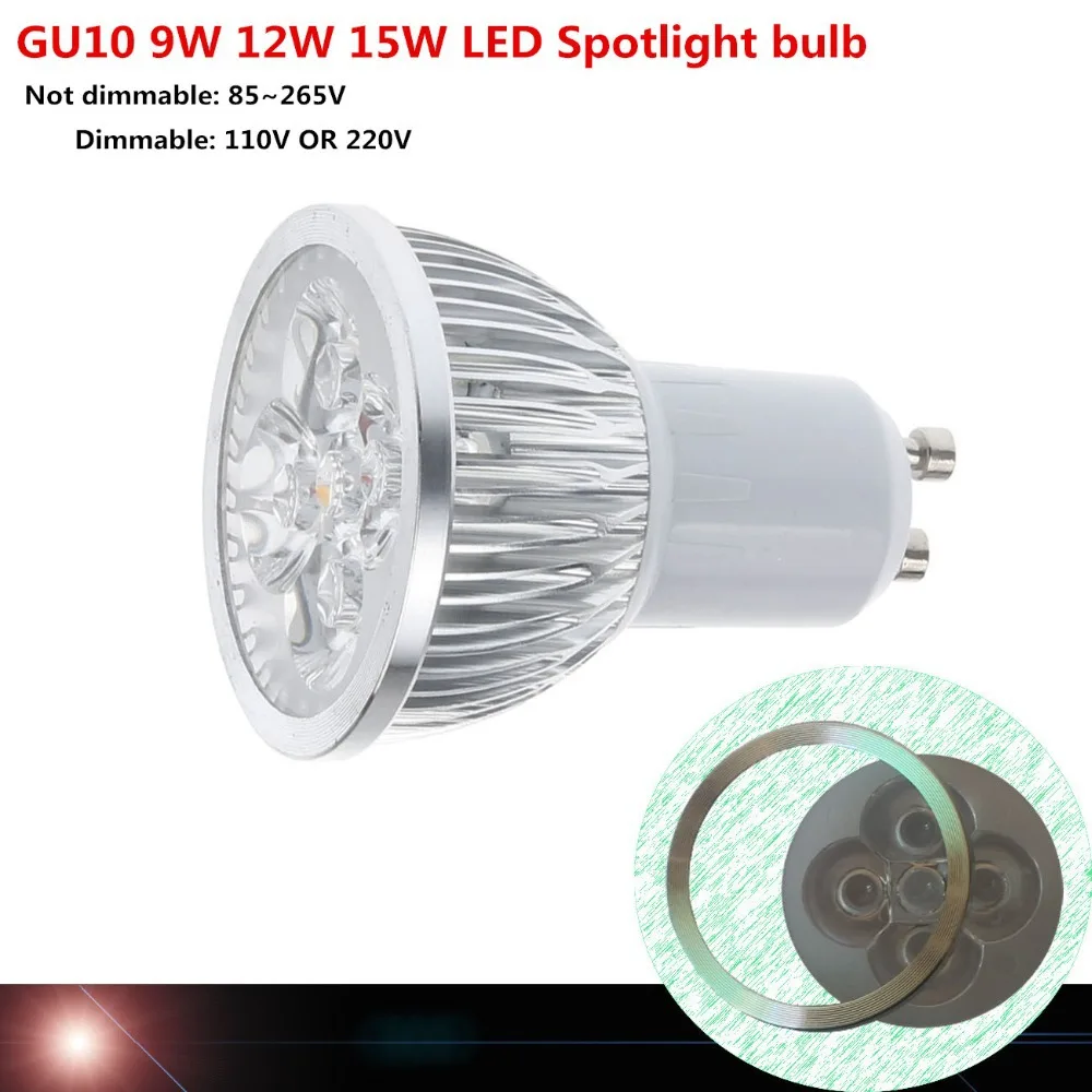 2018/1pcs Super Bright 9W 12W 15W GU10 LED Bulb 110V 220V Dimmable Led Spotlights Warm/Pure/Cool White GU 10 LED lamp
2018/1pcs Super Bright 9W 12W 15W GU10 LED Bulb 110V 220V Dimmable Led Spotlights Warm/Pure/Cool White GU 10 LED lamp