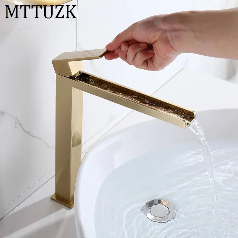MTTUZK матовый золотой смеситель для раковины Твердый латунный кран брызгозащищенный водопад смеситель для раковины кран
MTTUZK матовый золотой смеситель для раковины Твердый латунный кран брызгозащищенный водопад смеситель для раковины кран