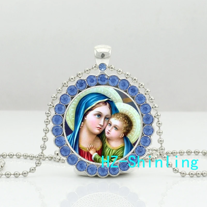 --00252 New Virgin Mary Crystal Necklace Mother And Baby Pendant Necklaces Silver Gifts For Mom Ball Chain Jewelry Women
--00252 New Virgin Mary Crystal Necklace Mother And Baby Pendant Necklaces Silver Gifts For Mom Ball Chain Jewelry Women