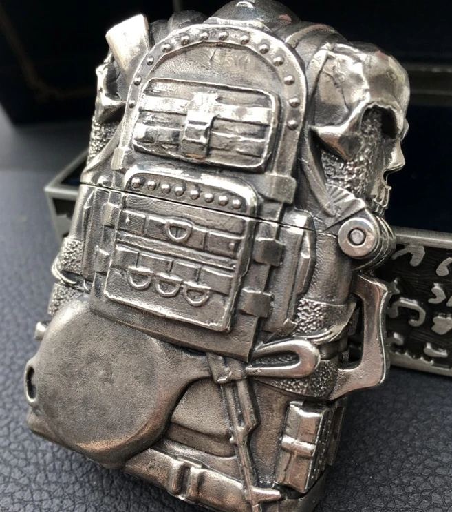 ZDD 6*4*1.8CM silver Handmade lighter Jedi survival skull Heavy armor zpo liner with box
ZDD 6*4*1.8CM silver Handmade lighter Jedi survival skull Heavy armor zpo liner with box