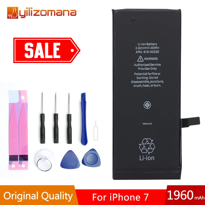 YILOZOMANA Original Capacity Phone Battery 1960mAh For iPhone 7 7G Replacement Batteries Free Tools Retail Package
YILOZOMANA Original Capacity Phone Battery 1960mAh For iPhone 7 7G Replacement Batteries Free Tools Retail Package