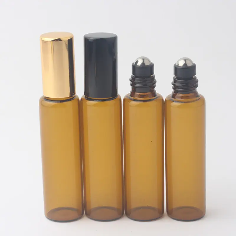 5ml10ml янтарь крен на ролик бутылка для эфирного Масла многоразового флакон духов