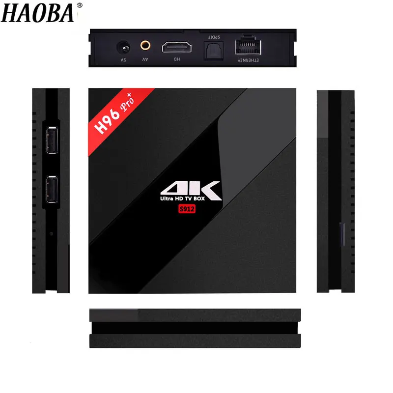 HAOBA Smart TV Box Android 7.0 3G WIFI Amlogic S912 Eight-Core 4k HD Network Television H96 Pro Plus Media Player
HAOBA Smart TV Box Android 7.0 3G WIFI Amlogic S912 Eight-Core 4k HD Network Television H96 Pro Plus Media Player