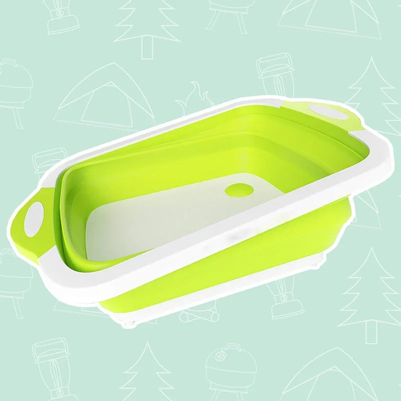 Collapsible Dish Tub Cutting Board Chopping & Slicing Washing Bowl with Own Plug Drainage Multifunctional With Draining Plug
Collapsible Dish Tub Cutting Board Chopping & Slicing Washing Bowl with Own Plug Drainage Multifunctional With Draining Plug