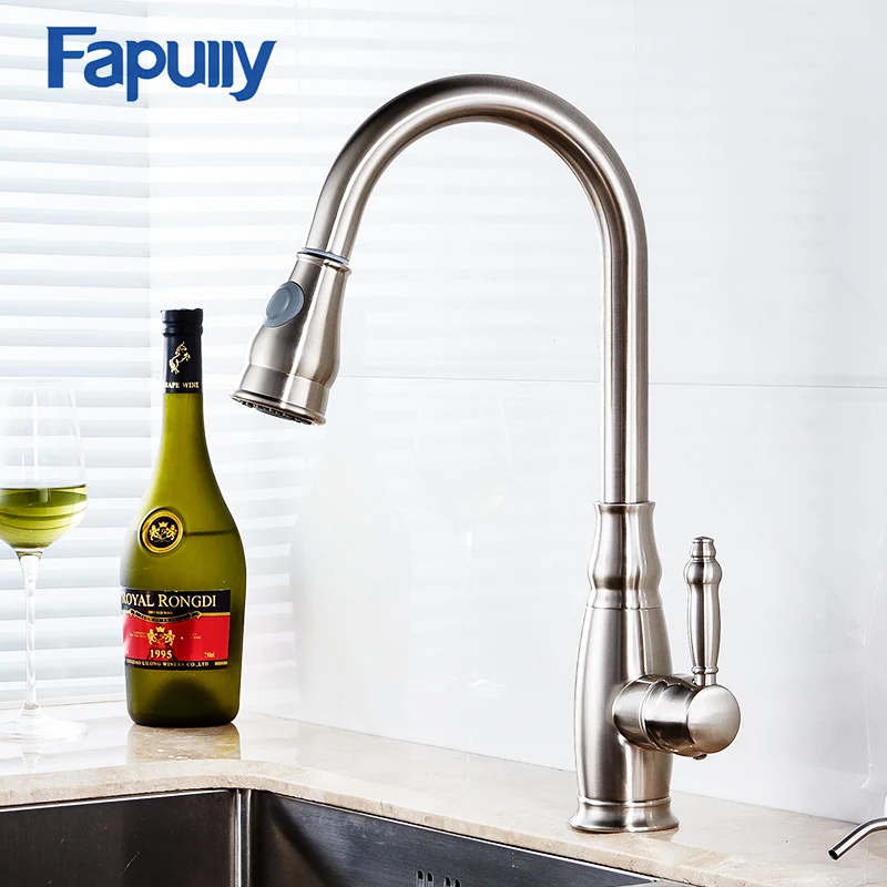 Fapully Kitchen Faucet Pull Down Nickle Brush Chrome Finish Swivel Spout 2-Function Water Outlet Kitchen Sink Mixer Taps
Fapully Kitchen Faucet Pull Down Nickle Brush Chrome Finish Swivel Spout 2-Function Water Outlet Kitchen Sink Mixer Taps
